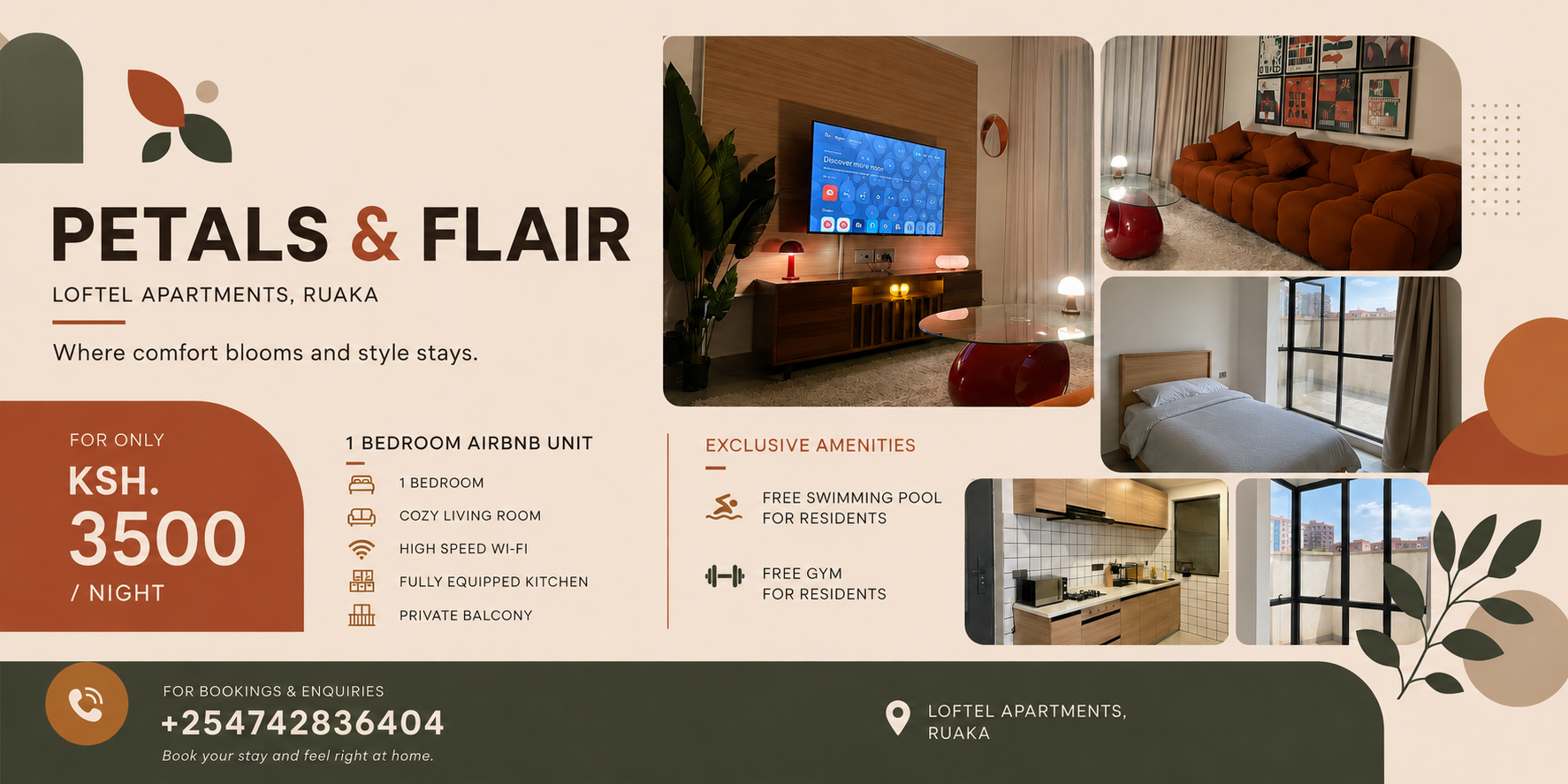 Petals & Flair: A Cozy, Stylish Airbnb in Ruaka That Feels Like Home
