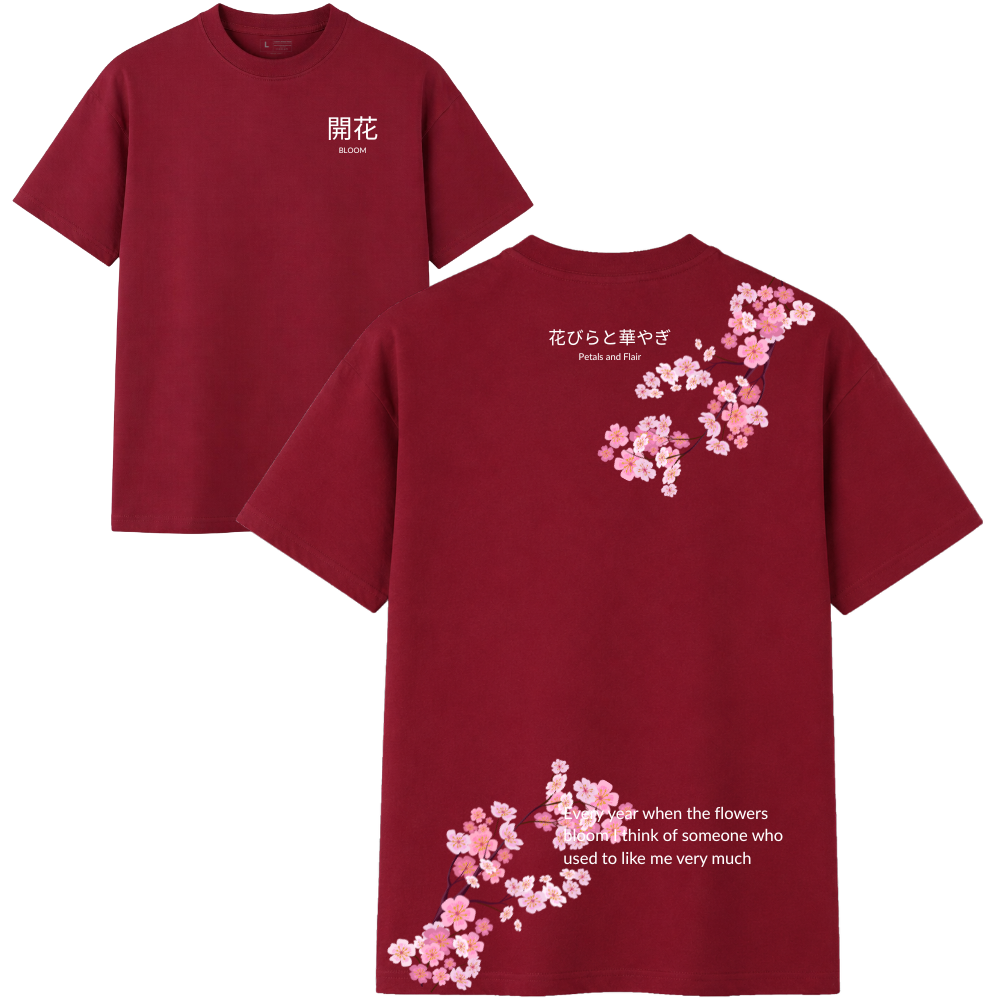 Japanese Cherry Blossom Floral T-Shirt – Bloom (開花) Graphic TeeJapanese Cherry Blossom Floral T-Shirt – Bloom (開花) Graphic Tee | Petals and Flair Aesthetic Streetwear - Custom Football Jerseys